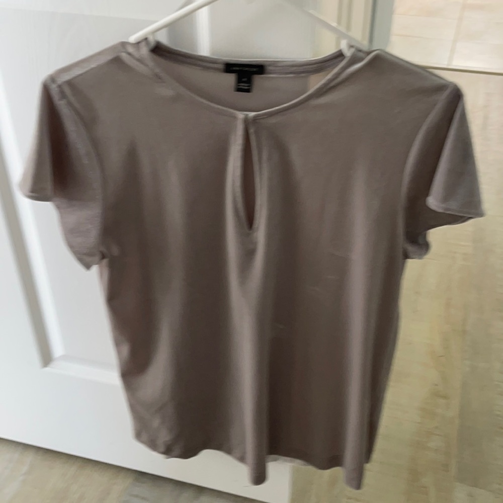 Ann Taylor silver velvet top size med